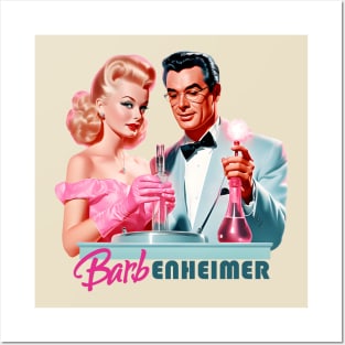 Barbie x Oppenheimer | Barbenheimer retro Posters and Art